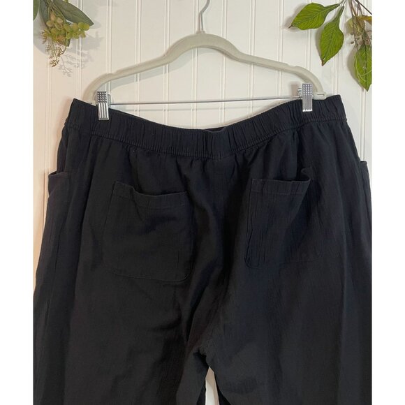 Lane Bryant Womens Black Cotton Rayon Elastic Waist Short Size 18 - Picture 5 of 9